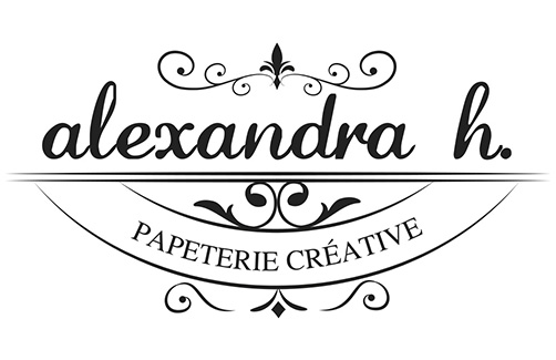 E-magencia graphiste - Logo Alexandra.h papeterie