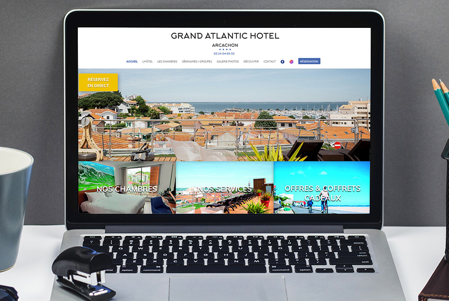 E-magencia - portfolio - site - Grand Atlantic Hôtel Arcachon