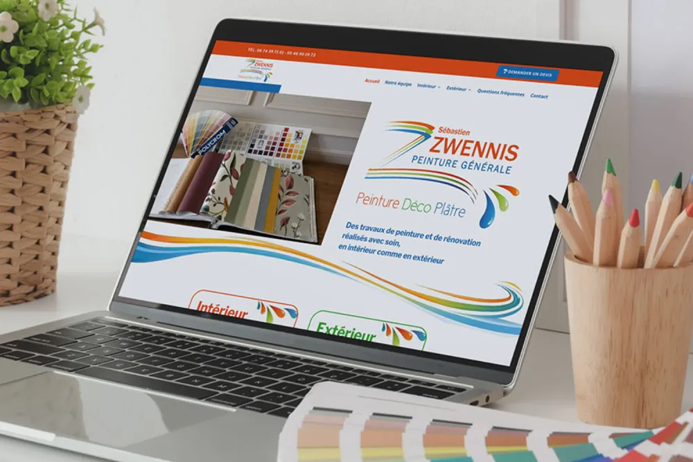 ZWENNIS PEINTURE<br />Création d'un site vitrine Sebastien Zwennis - Création de site E-MAGENCIA 2026 b